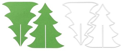 Stanzenshop Stanzschablone 3D Tannenbaum - Zauberhaftes Mobile Windspiel für deinen Winterzauber zu Hause, atmosphärischer Hingucker mit festlicher Aura