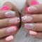Ceboic 24 Pièces Faux Ongles Court Carrés, French Glossy Press on Nails Nude Rose Brillant Ongles à Coller, Acrylique Couverture Complète Faux Ongles Autocollants Reutilisable pour Femme et Fille