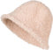 styleBREAKER Damen Fischerhut in Teddyfell Optik Einfarbig, Warmer Bucket Hat Herbst Winter Unifarben 04025039, Farbe:Beige