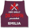 Schürze - Grillschürze Damen - Hier grillt die Chefin persönlich mit Name I Lustig Grillen Frauen I Geschenk Grillen personalisiert - 85x69 - Aubergine - grillschürzen für kochschürze lustige