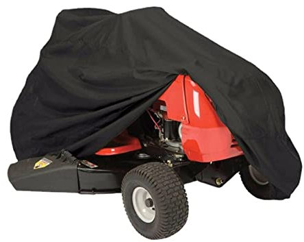 Copri Tagliaerba per Esterno Impermeabile Universale Copertura per Trattorino Tagliaerba Telo in Tessuto Oxford 210D Antivento Antipioggia Antipolvere E Anti UV, 183 * 137 * 117cm,Black