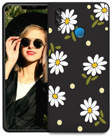 POUHYE Handyhülle für Huawei P20 Lite Hülle, Weiche Schlanke Silikon TPU Schutzhülle mit Kamera Schutz, Tough stoßfest Huawei P20 Lite Telefon Case Schwarz