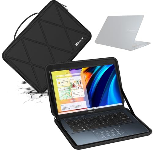 Smatree Housse protectrice en EVA Compatible avec l'ordinateur Portable ASUS Vivobook Pro 14 OLED (M6400) de 14 Pouces, pour ASUS Chromebook C424/C423 Ordinateur Portable de 14 Pouces Sacoche (X8256)