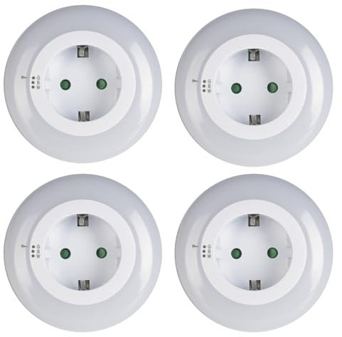 4x LED Steckdosenleuchte 3 Farben Nachtlicht Nachtlampe Steckdose Lampe Licht