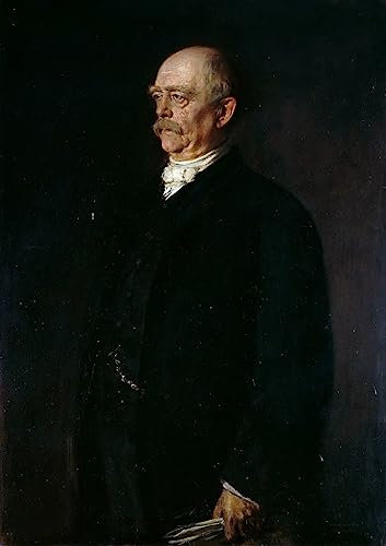 MHFFDYIV Berühmte Gemälde Moderne Kunst Wandbild Ölgemälde Kunstdruck Portrait of Von Bismarck by Von Lenbach Kunst Posterfür Schlafzimmer Home Decor 60x90cm