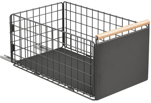 Cajones extraibles para cocina, cajon extraible mueble cocina más profundo con rieles para cajones y manija de madera, cajón extraíble de metal para gabinetes de cocina - 40 L x 24 W x 19,5 H CM