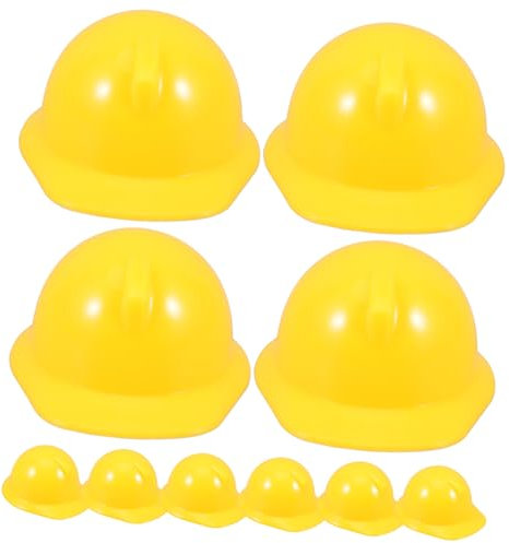 MUSISALY 10stücke Pack Miniatur-bauhelme Aus Kunststoff Mini-schutzhelme Für Puppen Hühnerhelme Kreative Dekohelme Für Puppen Und Haustiere