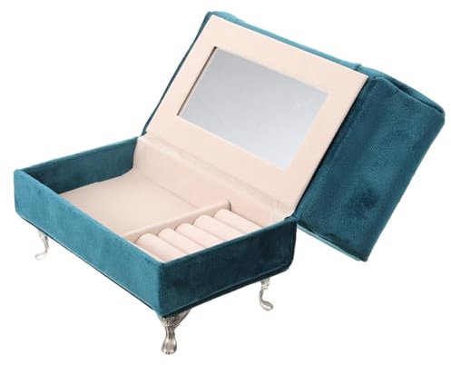 DEARMAMY Tragbare Schmuckschatulle Sofa Form Velours Niederländisch Weiches Material Schmuck Organizer Für Halsketten Ohrringe Ringe Reise Aufbewahrungsbox