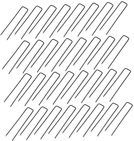 clavijas de jardín,U Pins, Clavos en forma de U de 50 piezas Clavijas de jardín resistentes Clavijas de césped for jardín