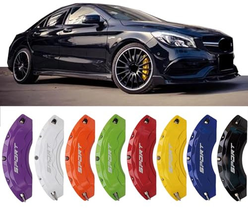4pc Brake Caliper Covers Compatible Front Rear 18/19/20/21 Wheel Size for Mercedes Benz CLA Accessories (Orange)
