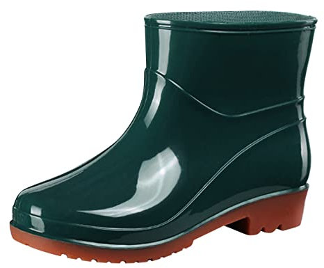 Ciabatte Basse Eleganti Scarpe Blu Elettrico Basse Ciabatte Gomma Stivali Bordeaux Scarpe Antiscivolo da Lavoro Donna Zoccoli Olandesi Donna Sandali da Schiava Stivali 2024 Inverno Scarpe