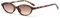Long Keeper Ovale Sonnenbrille für Damen Mode Kleine Katzenaugen Sonnenbrille Schmal Rahmen Oval Brille UV400 Schutz (Leoparden Braun)