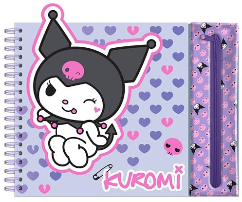 Kids Licensing - Cuaderno de Actividades con Estuche Removible Kuromi para Niñas