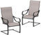 GIANTEX 2er Set Gartenstühle, freischwinger Esszimmerstühle mit Hochlehner, Balkonstühle wetterfest aus Textilene & Metallrahmen, Terrassenstühle belastbar bis 150kg