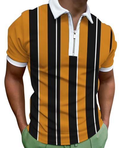 Poloshirt Herren Kurzarm Atmungsaktiv Leichtes Golf Polohemd Schnelltrocknend T Shirt Sportshirt Sommershirts Stehkragen Casual Fashion Basic Arbeit White Polo Shirt Men Dry