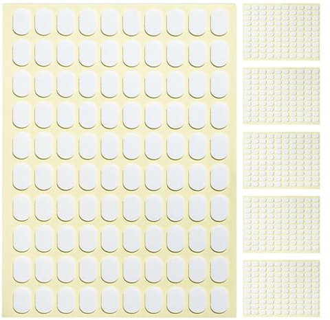 CALLARON Autocollants Pour Supports À Ongles Double Face Pastilles Autocollantes Pour Faux Ongles 6 Feuilles Fixation Fiable Pour Nail Art Et Pose Rapide