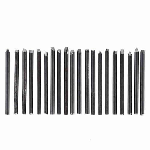 Kit de equipo de cincel de y 20/16/20 piezas, joya de metal de acero inoxidable, cincel de joya de metal de acero de acero inoxidable estampilla de puñetazo (20pcs)