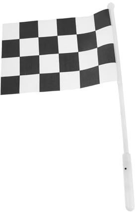 HYTROVE Drapeau de Course à Main Lumineux LED et Visible Nuit Drapeau à Carreaux pour Intérieures et Extérieures