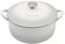 Denby - Natural Canvas White Cast Iron Casserole Dish - Dutch Oven, Oven Safe Pot, Enamelled - 24cm, 4.05L Capacity - Round