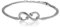 JewelryWe Schmuck Damen Armband Fußkettchen, Infinity Unendlichkeit Herz Lieben Zeichen Charm Fußkette Armkette Armreif, Zirkonia Diamant Edelstahl, Weiß Silber