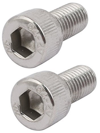 sourcing map 2 Stück M10x20mm 304 Edelstahl Linksgewinde Innensechskantschraube Verschluss