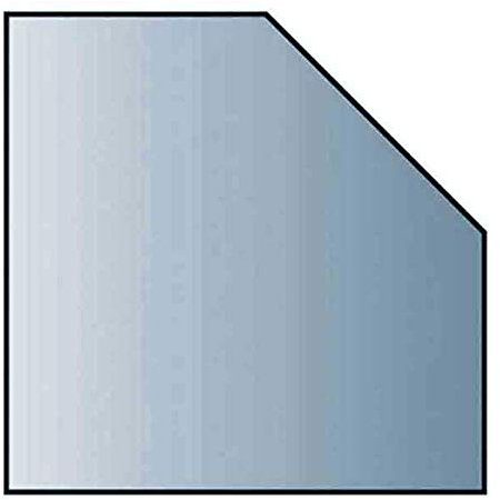 Glasbodenplatte 6 mm Stärke, 110 x 110 cm, Fünfeck 21.02.962.2 Glasplatte Funkenschutz Platte Kamin Ofen Kaminöfen Lienbacher Vorlegeplatte Bodenplatte ESG Sicherheitsglas