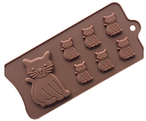 Freessom Moulessilicone Gâteaux Patisserie Formes Chat Animaux Mignon Original Résistant pour Chocolate Soap Biscuit Cookies Gateau de Cuisson Dessert Enfant DIY-Coloris Aleatoire (Chat)