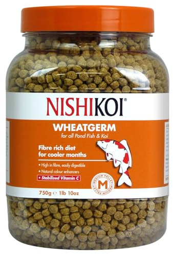 Nishikoi Wheatgerm Complete Food for Koi and Pond Fish - Medium Pellets - 750g