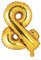 PartyDeco Folienballon Symbol & Gold-Geburtstag Hochzeit Jahrestag Folienballon Symbol &- Gold Größe ca. 35 cm Geburtstag Hochzeit Verlobung Silvesterparty Folienballon Hel Deko Geburtstag