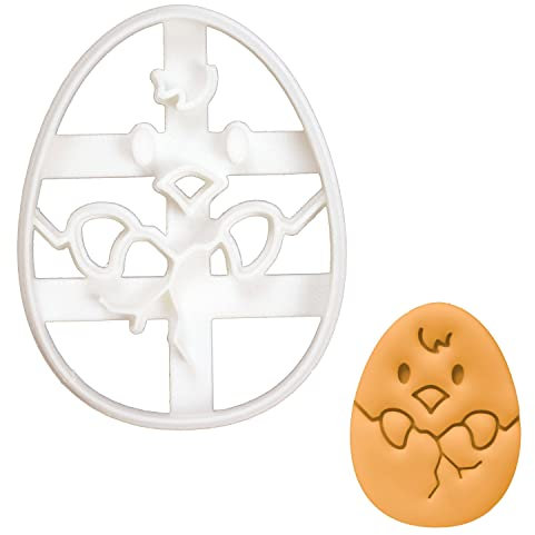 BAKERLOGY Easter Chick Cookie Cutter - Detailed Biscuit Cutter Design for Baking and Crafts, Ideal on Fondant, Dough, Clay
