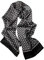 UK_Stone Halstuch Herren 100% Seide Schal Vintage Pattern Seidenschal Herrenschal, (Hahnentritt Karo Pattern Schwarzgrau)