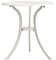 vidaXL Gartentisch mit Schirmloch Terrassentisch Balkontisch Esstisch Tisch Gartenmöbel Outdoor Terrasse Weiß 62x62x65cm Aluminiumguss