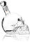 Skull Wiskey Decanter, Clear Glass Skull Bottle,1000ml Liquor Decanter for Whiskey, Vodka, Brandy, Gin