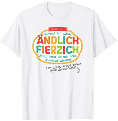 Lustige Geschenke 40er Geburtstag Frauen & Männer - T-Shirt - Weiß, Mehrfarbig - Unisex - Kurzarm - Größe S - Klassische Passform - Baumwolle - Geburtstag - Gästebuch Funktion