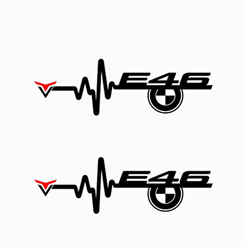 Artstickers 2 Stück Aufkleber passend für BMW E46 Auto (schwarz)