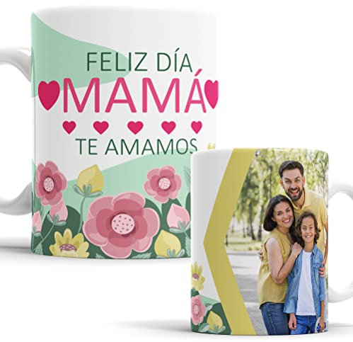 OyC Original y Creativo Taza para Mamá Personalizada con Foto - Taza con foto para el dia de la madre - Regalo del día de las madres - Taza Día de la Madre (MODELO J)