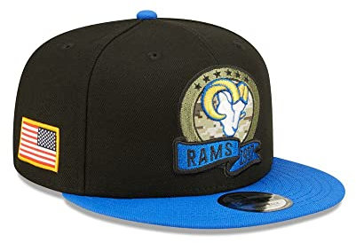 New Era NFL LOS Angeles RAMS Salute to Service 2022 Snapback 9FIFTY Game Cap, Größe :M/L