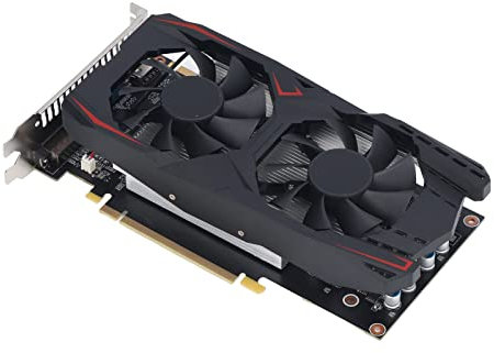 Vikye Carte Graphique GTX 550 TI, Carte Graphique GTX550 TI 1,5 Go GDDR5 192BIT avec Deux Ventilateurs, Carte Graphique D'ordinateur de Bureau à Faible Bruit pour Les Jeux de Bureau à