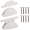 2 Set Caravan Motorhome Door Retainer with Screws, Door Stopper Nylon Catch, RV Door Clip Holder Plastic for Camper Boat Trailer Campervans External Doors (White)