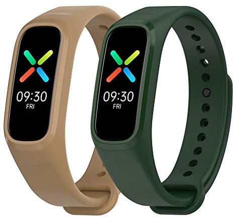 SMYAOSI Bracelet Compatible avec Oppo Band/Oneplus Band, TPU Silicone De Remplacement Bande, Sport Accessoire Réglable Bracelet pour Oppo Band/Oneplus Band Smartwatch (Marron Vert)