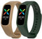 SMYAOSI 2 Stück Armband Kompatibel mit Oppo Band/Oneplus Band, Sport Silikon Uhrenarmband Replacement Wechselarmband TPU Fitness Ersatzarmband für Oppo Band/Oneplus Band Smartwatch (Braun+Grün)