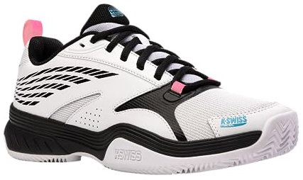 K-Swiss Performance Speedex Padel, Scarpe da Tennis Uomo, White/Black/Aquarius, 39.5 EU