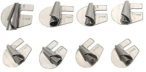 Lot de 8 pieds ourleurs roulés pour machine à coudre industrielle universelle pour machine à coudre domestique K4X5