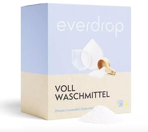 everdrop Vollwaschmittel 38 WL für weiße und helle Textilien