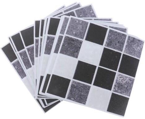 jojofuny 18 Stk mosaik wandaufkleber mosaik badezimmerfliesen Hintergrund Spiegelfliesen Kachel deklas Aufkleber für Küchenfliesen mischen Fliesenaufkleber Glasbaustein Wandtattoos 3d Weiß