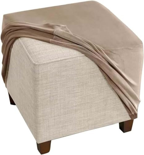 Fußhocker Bezug Ottomane Quadratisch Schonbezug Hockerbezug 60x60 /40x40 Stretch Samt Husse für Fußhocker Ottomanischer Hocker-Bezug Überzug Hocker Protector Waschbar ( Color : #2 , Size : 60x60cm/24x