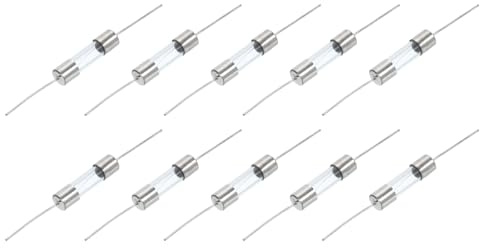 QUARKZMAN 10 Stück Glassicherung 5 x 20mm, 4A Schnellschlag Auslösecharakteristik 250V Sicherung mit Draht für Leiterplatten Elektronische Geräte Haushaltsgeräte