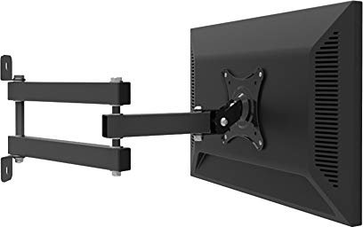 Soporte de monitor para monitor, brazo de monitor único montado en la pared, soporte de acero, adecuado para pantalla LED LCD de 19 a 24 pulgadas, tamaño VESA: 75 x 75 - 100 x 100 mm (tamaño: estilo