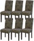 Sufdari Stuhlhussen 6er Set, Stretch Esszimmer Stuhlbezug für Esszimmerstühle, Abnehmbarer Waschbarer Spandex Stuhlüberzug für Küchenstühle,Hotel, Bankett(6 Stück，Salak)