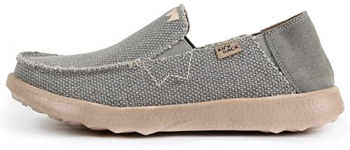 Kickback Couch 2.0 – Herren Slip-On Canvas Loafers – Leichte Freizeitschuhe mit All-Day Comfort - Farbe Rocket Grey - Größe EU46